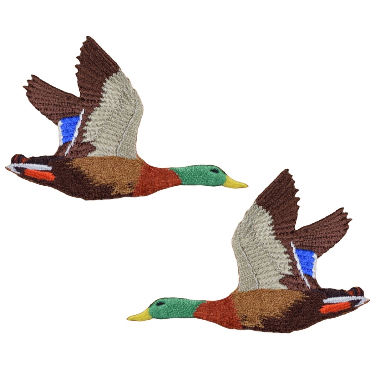 Duck Embroidered Patch — 2-Pack — Iron On 3"