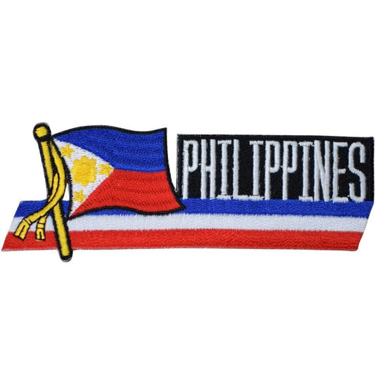 Philippines Flag Embroidered Patch — Iron On 4.75"