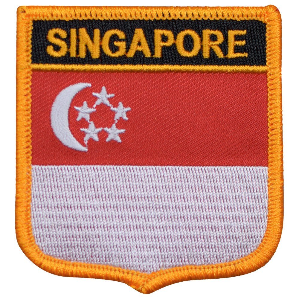 Singapore Embroidered Patch — Iron On 2.75"