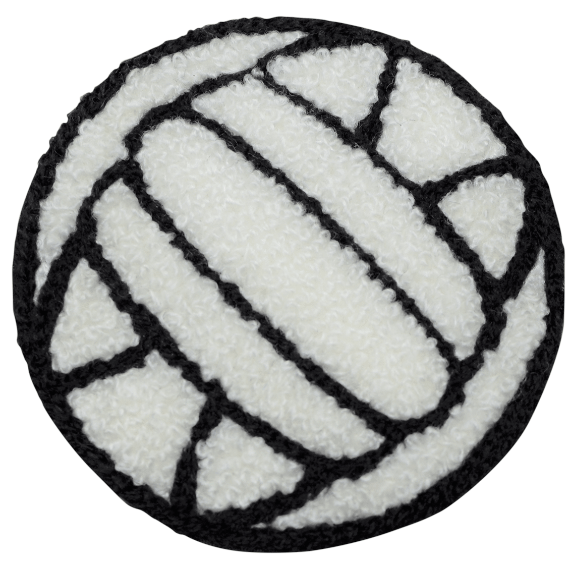 Chenille Volleyball Embroidered Patch — Iron On 2.25"