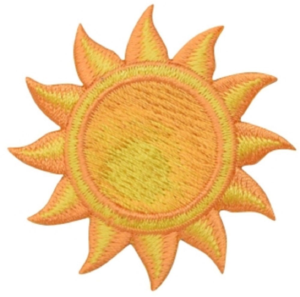 Sun Embroidered Patch — Iron On 1-7/8"