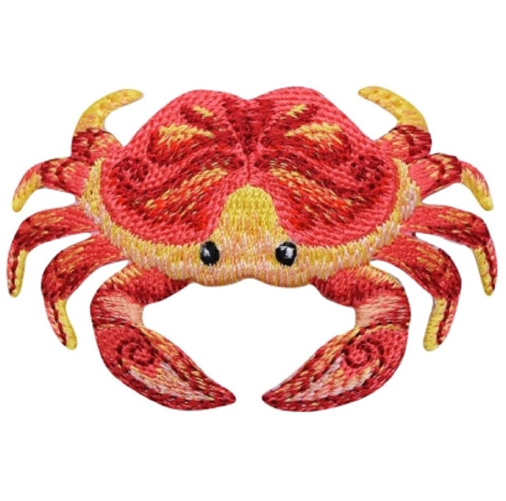 Crab Embroidered Patch — Iron On 2.75"