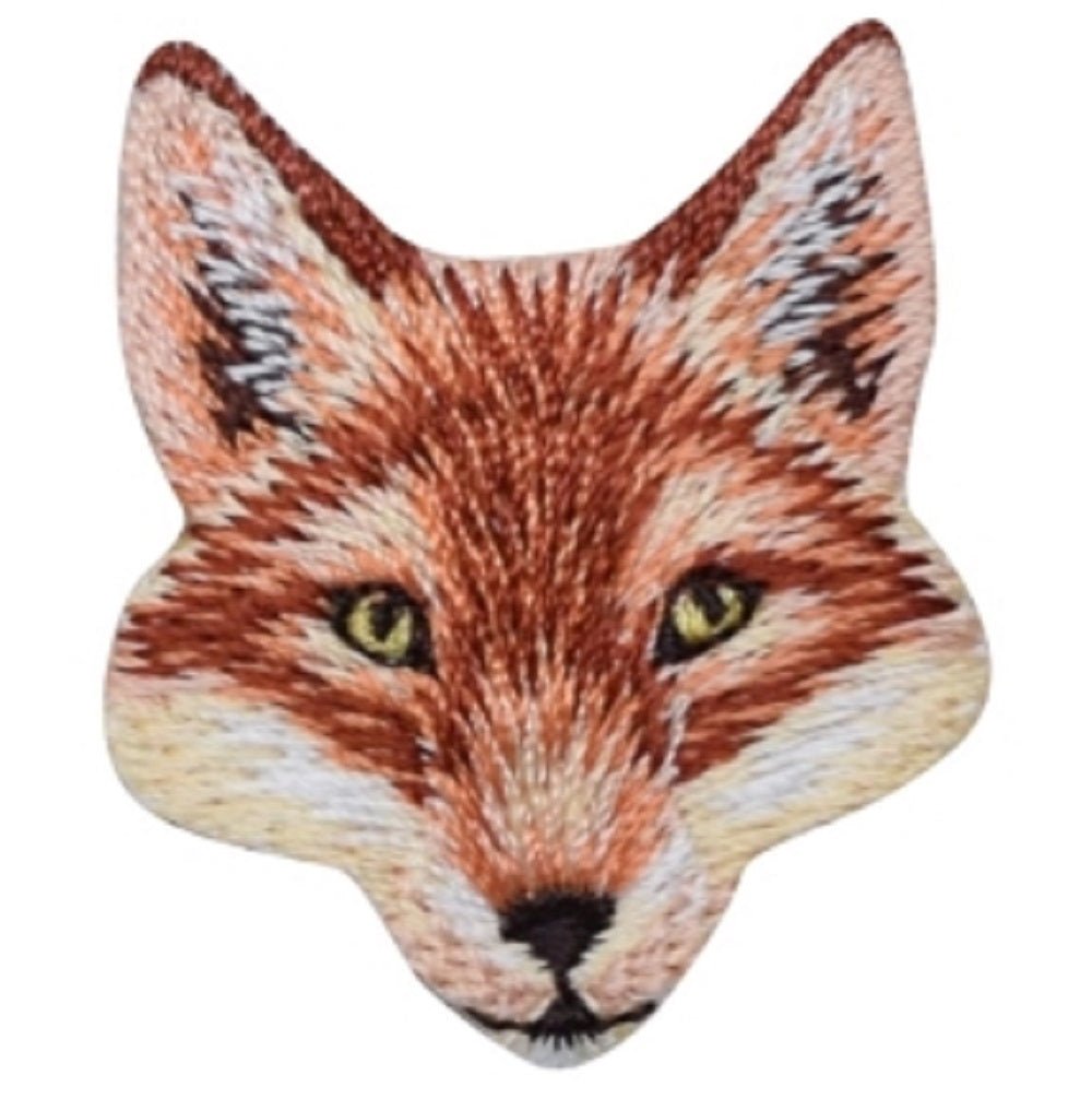 Fox Head Embroidered Patch - Iron On 1.5"