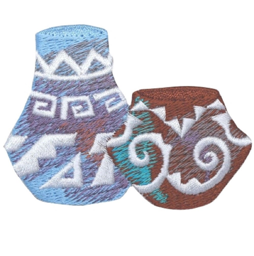 Southwest Pottery Embroidered Patch — Iron On 2.75"