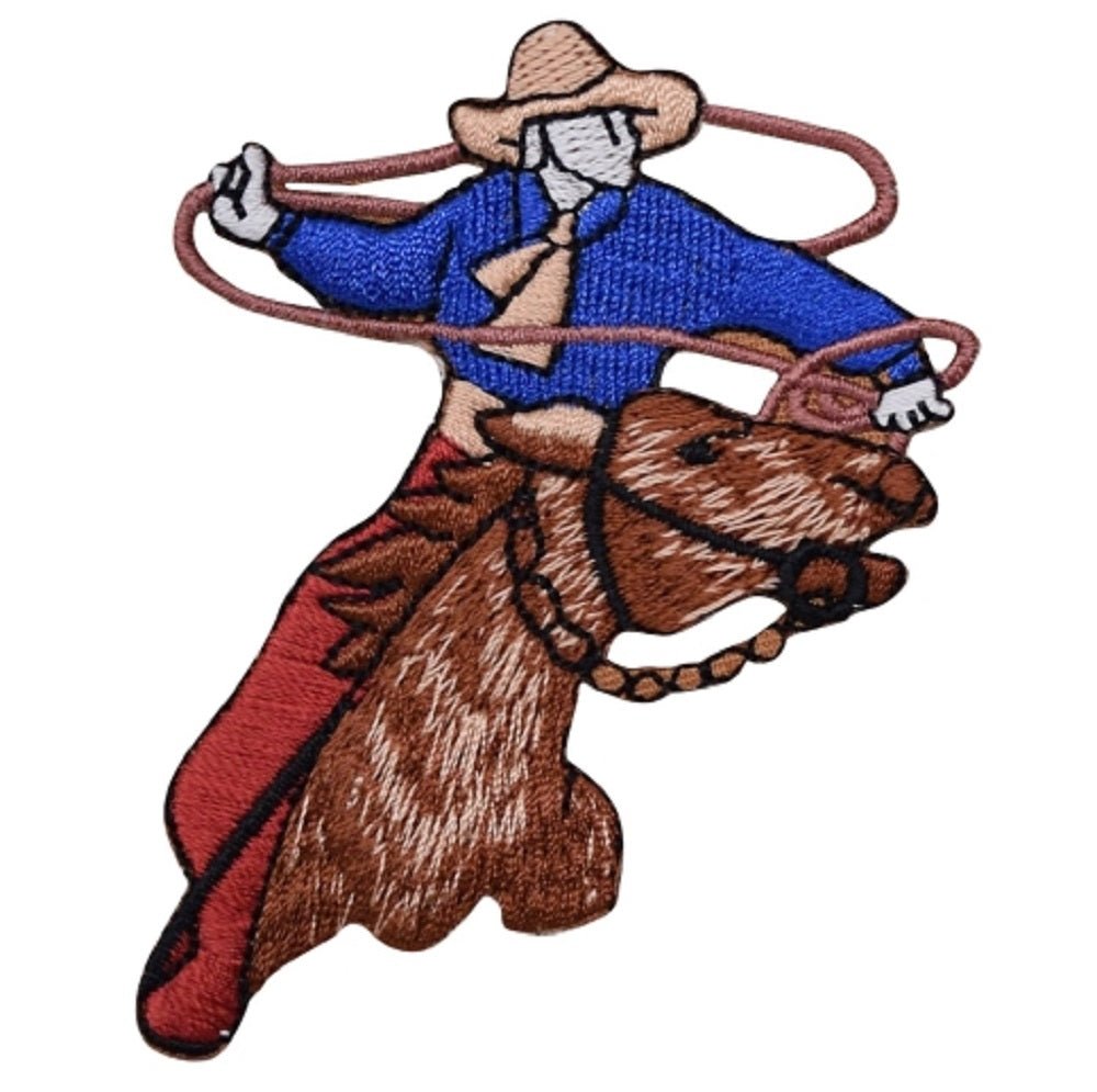 Cowboy Embroidered Patch — Iron On 3.25"