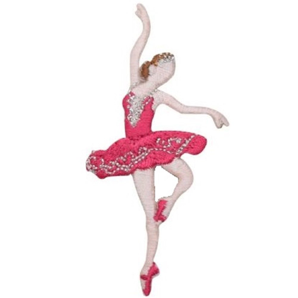 Ballerina Embroidered Patch — Ballet Dancer Badge 2-7/8" — Iron On