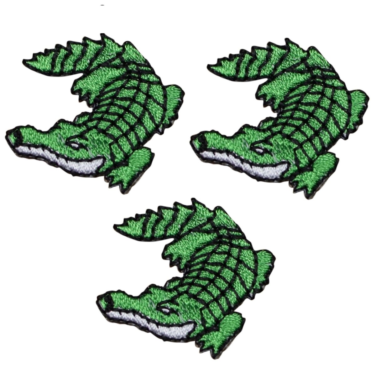 Alligator Embroidered Patch — 3-Pack — Small 1-3/8"