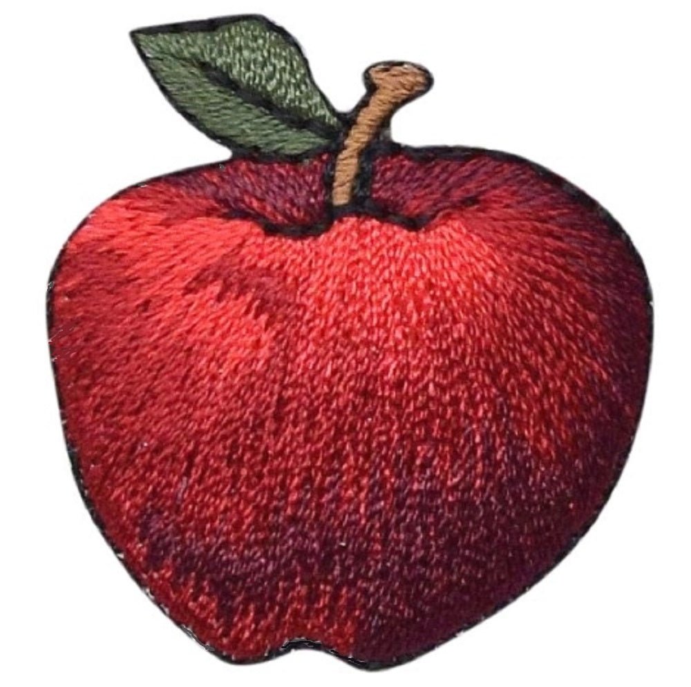 Apple Embroidered Patch — Fruit, Food Badge 1-3/8" — Iron On