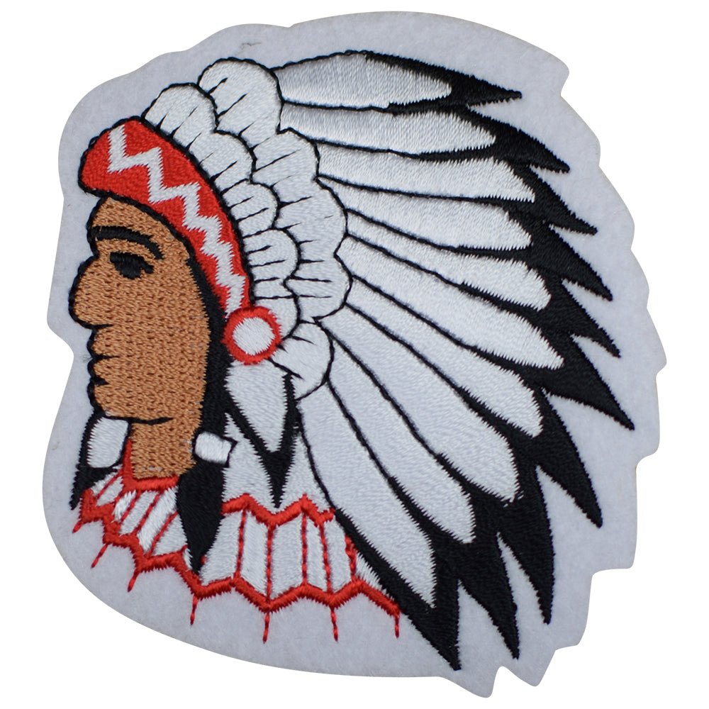 Native American Indian Embroidered Patch — Iron On 3.25"