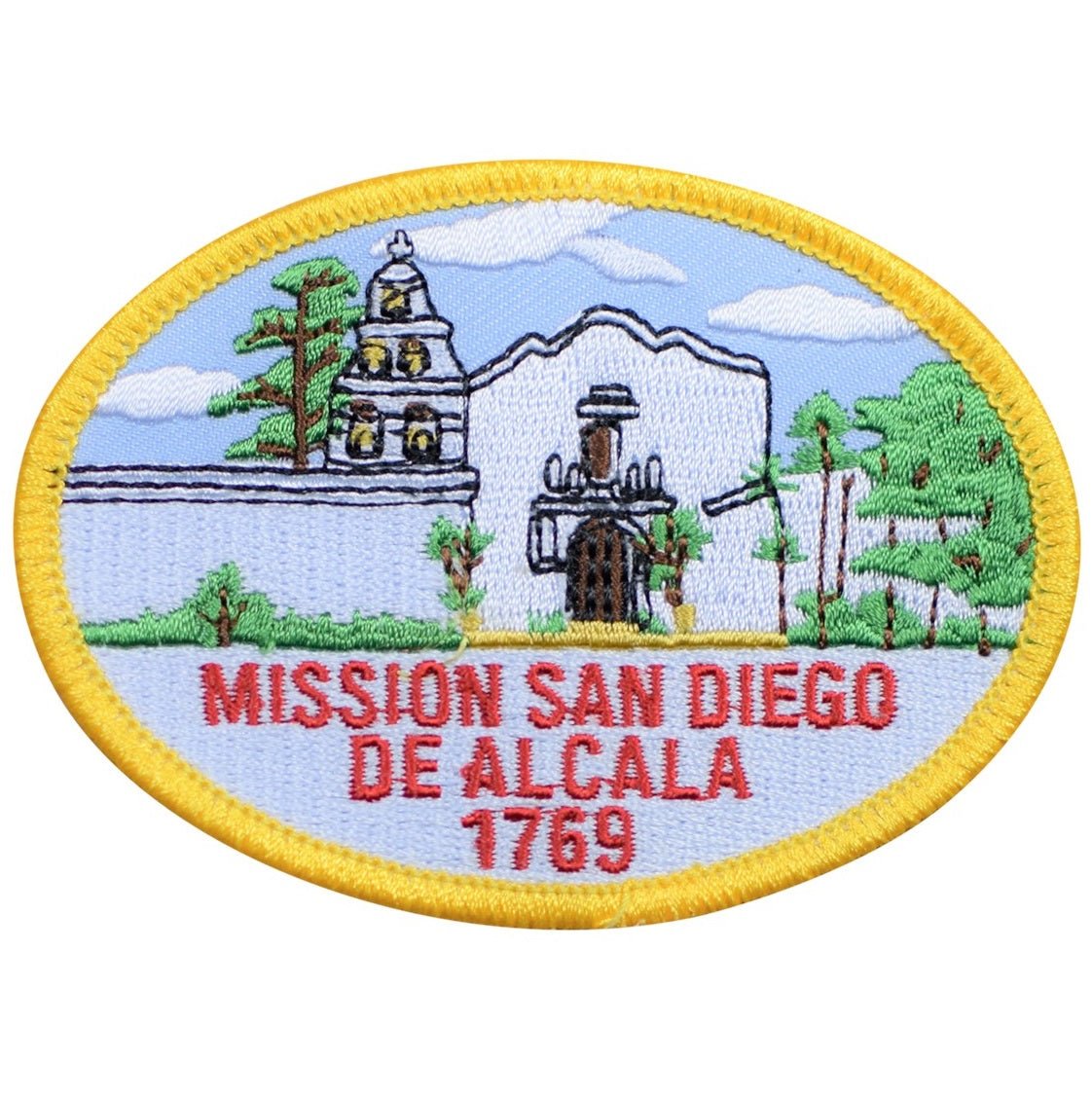 Mission San Diego Embroidered Patch — Iron On 3.5"