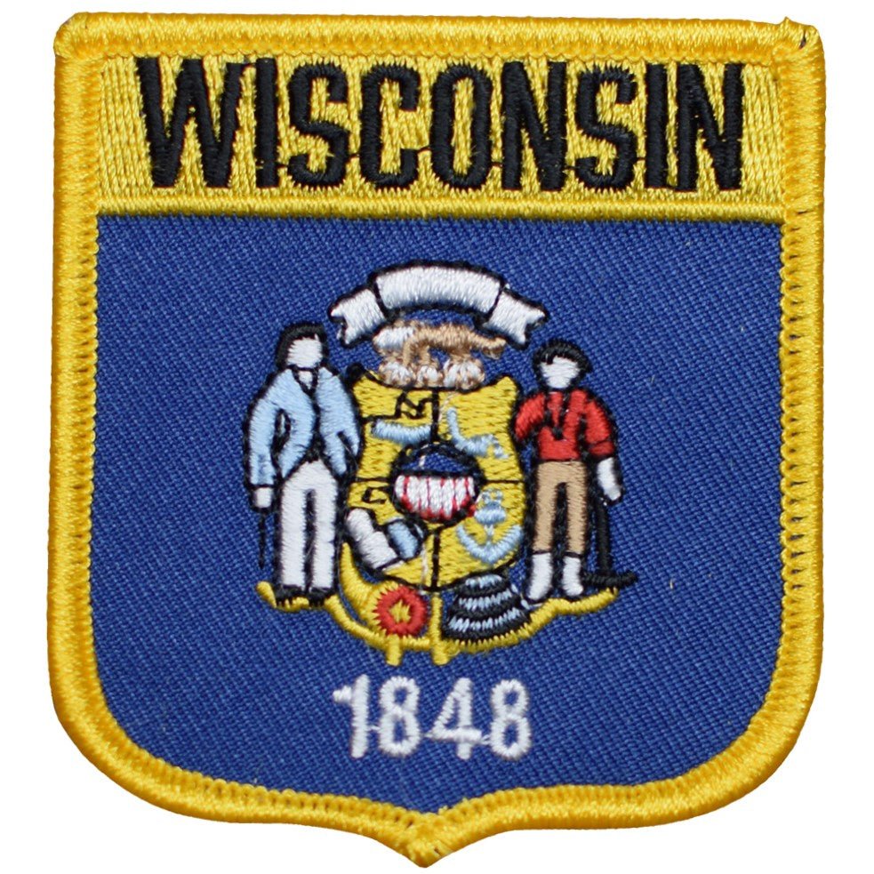 Wisconsin Embroidered Patch — Iron On 2.75"