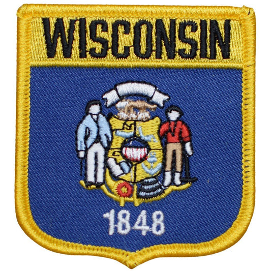 Wisconsin Embroidered Patch — Iron On 2.75"
