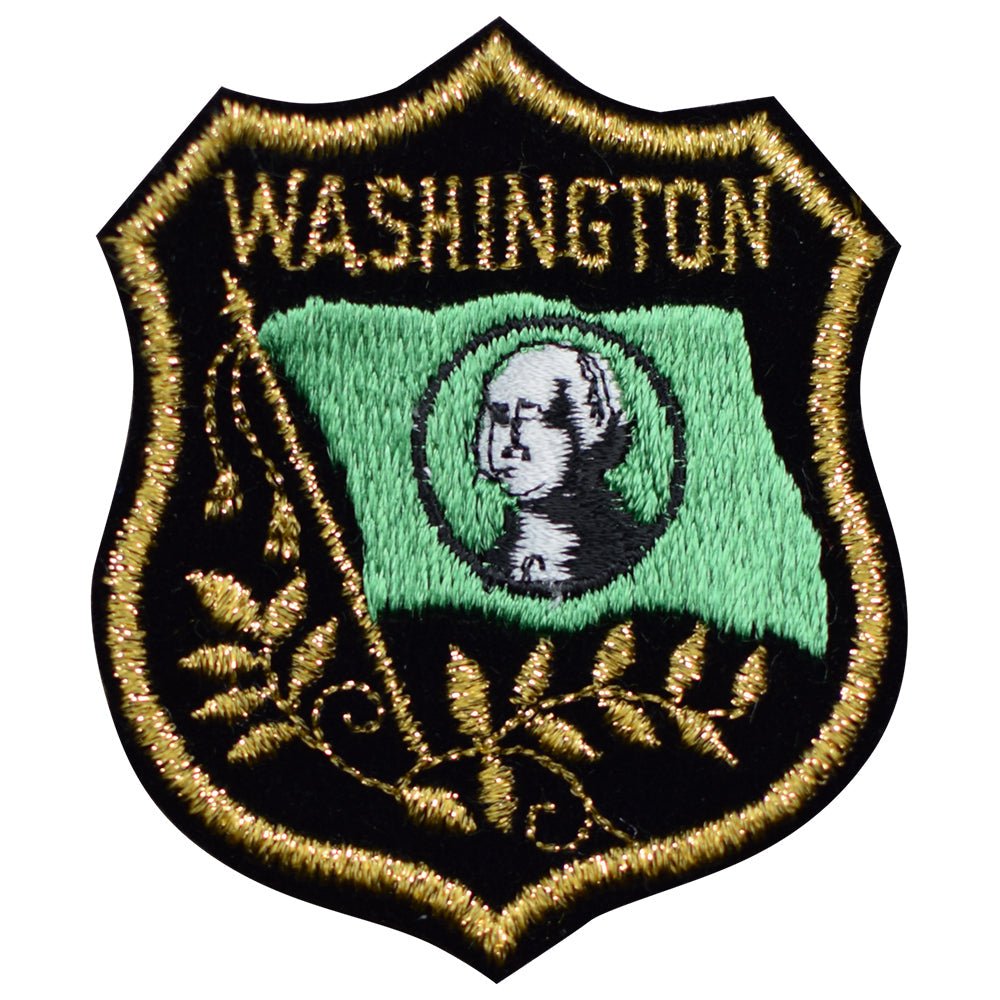 Vintage Washington State Embroidered Patch — Sew On 3-1/8"