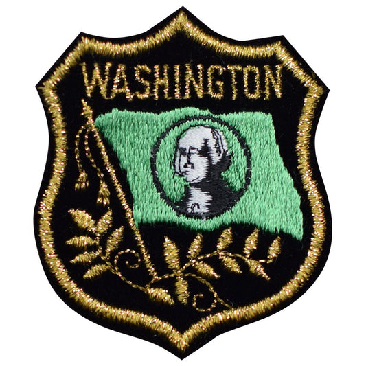 Vintage Washington State Embroidered Patch — Sew On 3-1/8"