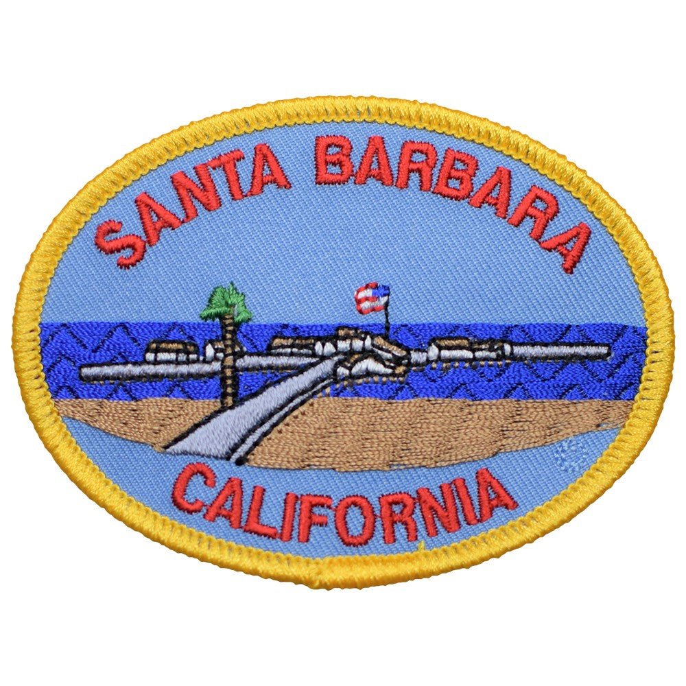 Santa Barbara Pier Embroidered Patch — Iron On 3.5"