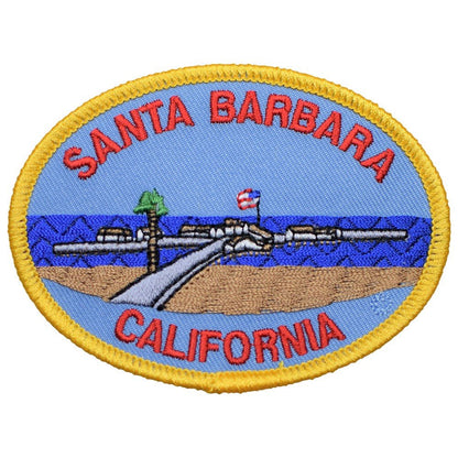 Santa Barbara Pier Embroidered Patch — Iron On 3.5"