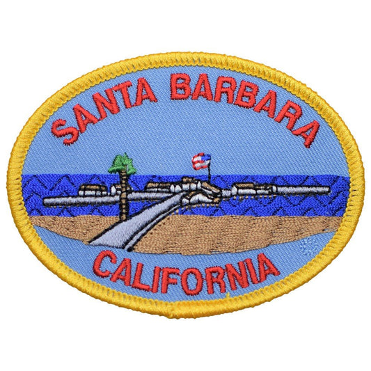 Santa Barbara Pier Embroidered Patch — Iron On 3.5"