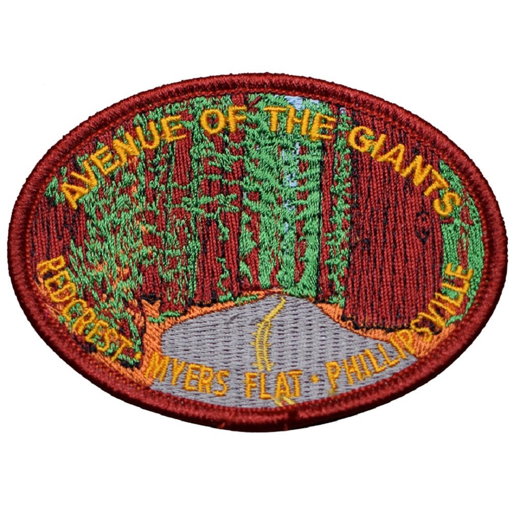 Avenue of the Giants Embroidered Patch — Iron On 3.5"
