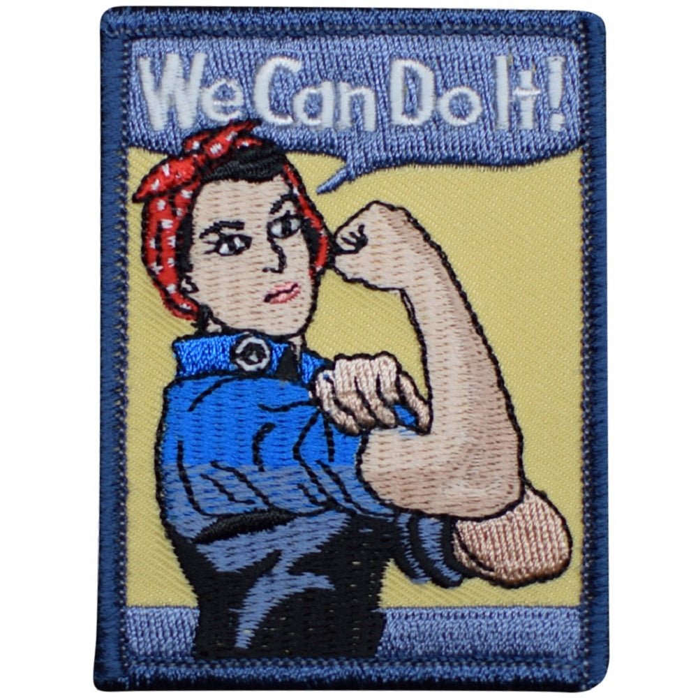 Rosie the Riveter Embroidered Patch — Iron On 3"