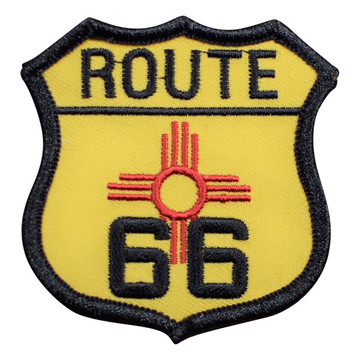 New Mexico Embroidered Patch — southwest route 66 yellow — Iron On 2.5"