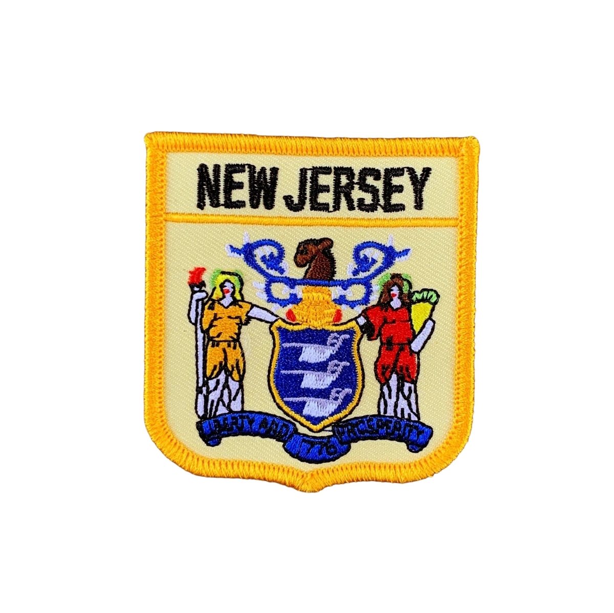 New Jersey State Embroidered Patch — Iron On 2.75"