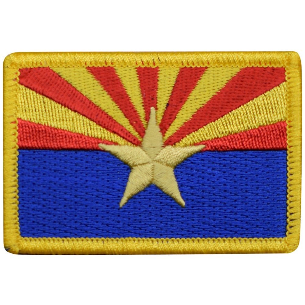 Arizona Embroidered Patch — AZ Badge, Copper Star 3" — Iron On