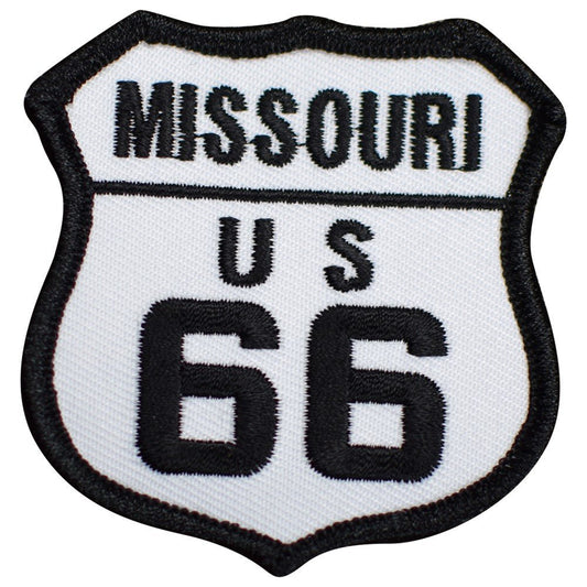 Missouri Route 66 Embroidered Patch — Iron On 2.5"