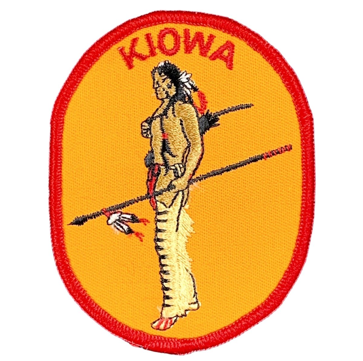 Vintage Kiowa Embroidered Patch — Sew On 3-7/8"