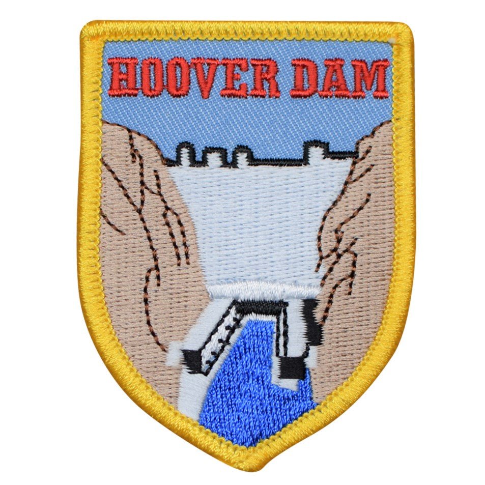 Hoover Dam Embroidered Patch — Iron On 2-7/8"