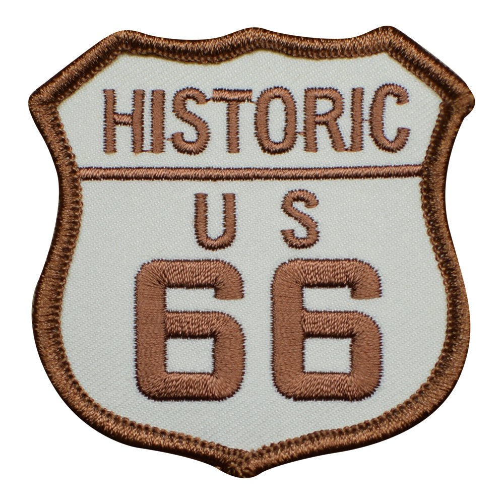 Historic Route 66 Embroidered Patch — Iron On 2.5"