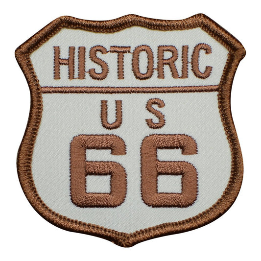 Historic Route 66 Embroidered Patch — Iron On 2.5"