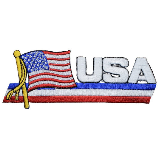 USA Embroidered Patch — Iron On 4-7/8"