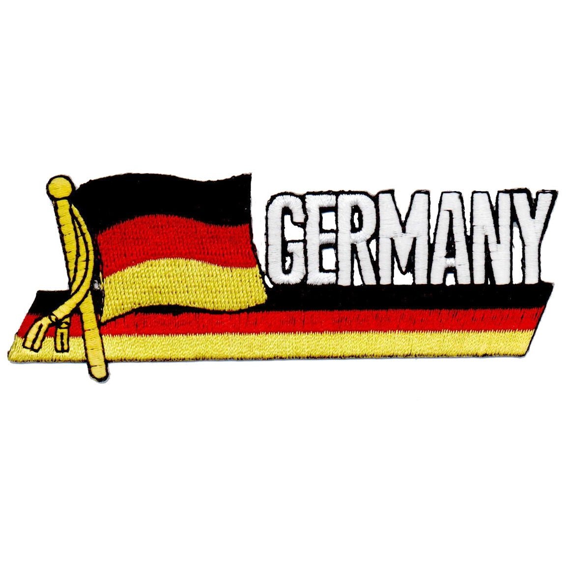 Germany Flag Embroidered Patch — Iron On 4-7/8"