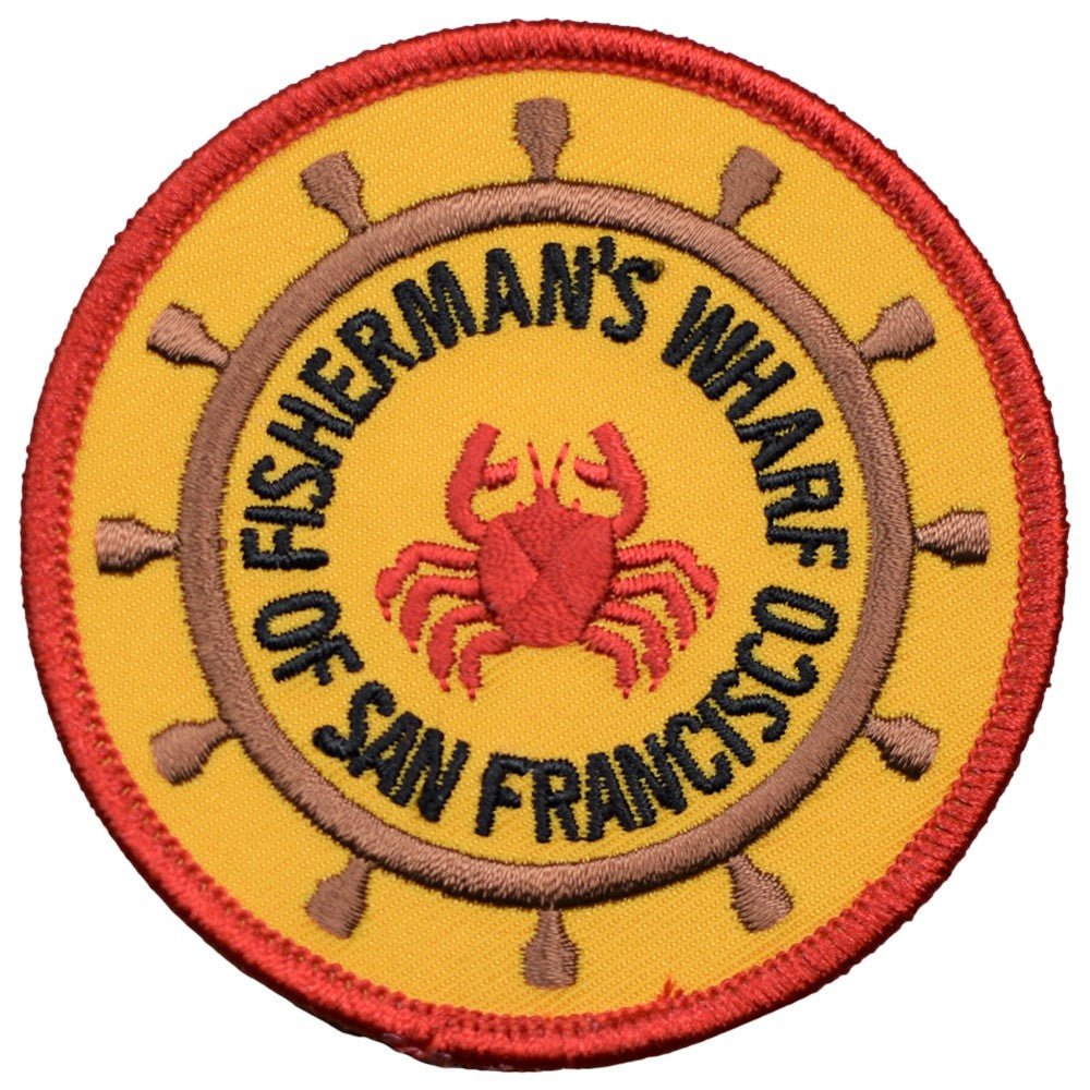 San Francisco Embroidered Patch — Fisherman's Wharf, California Badge 3" — Iron On
