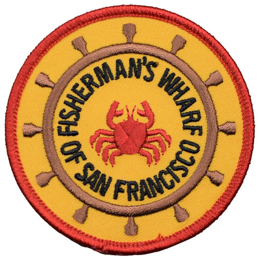San Francisco Embroidered Patch — Fisherman's Wharf, California Badge 3" — Iron On