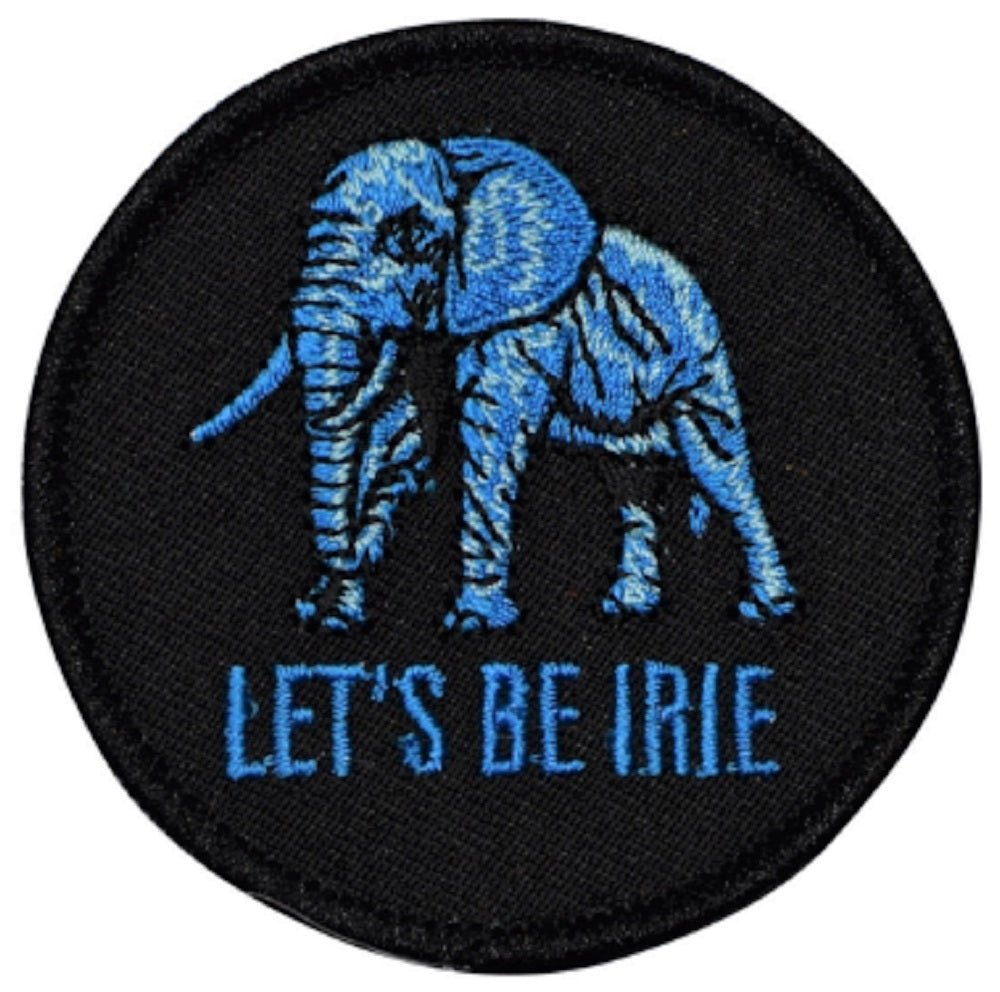 LET'S BE IRIE Embroidered Patch — Reggae, Love, Happy Badge 2.5" — Iron On