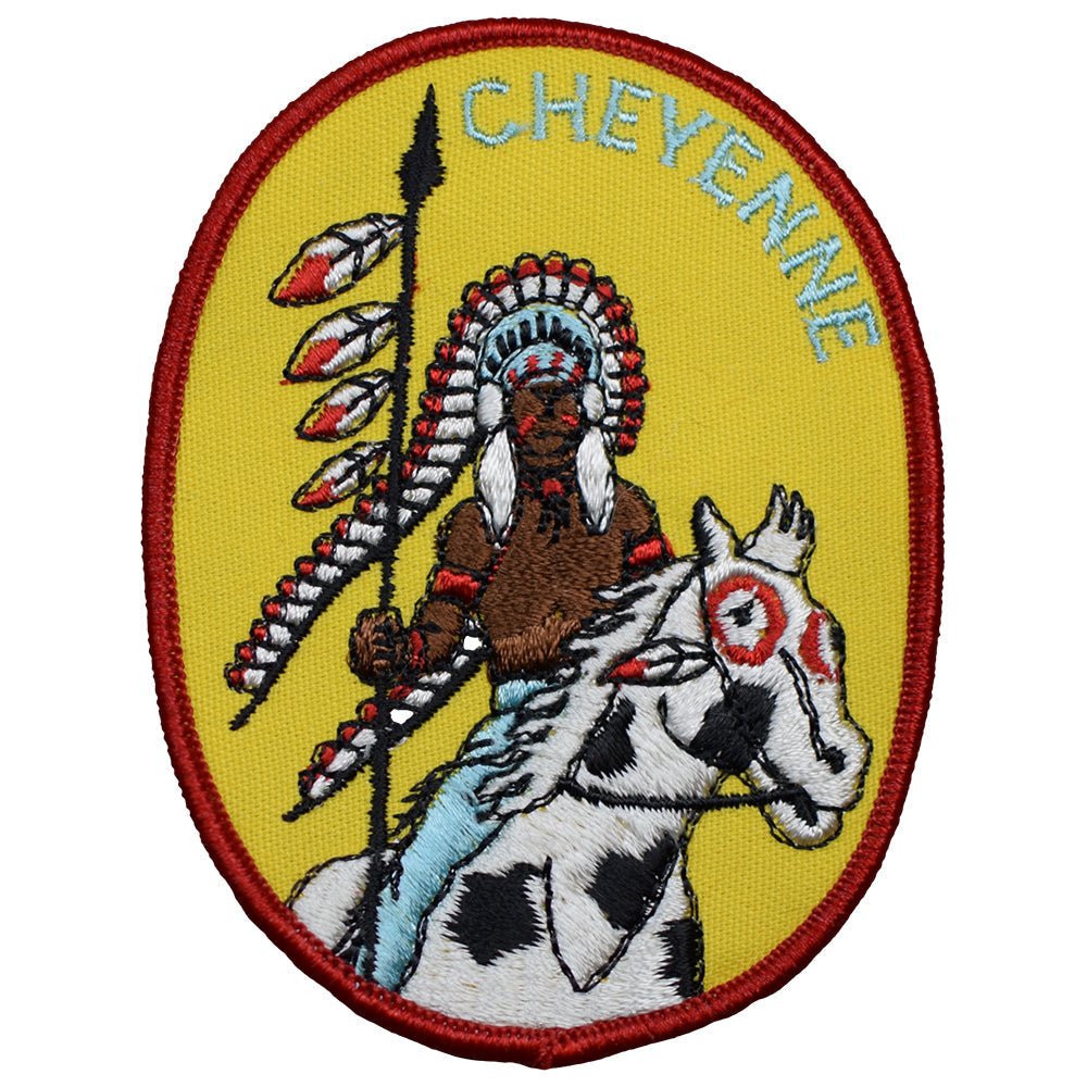 Vintage Cheyenne embroidered sew-on patch, 3-7/8 inches
