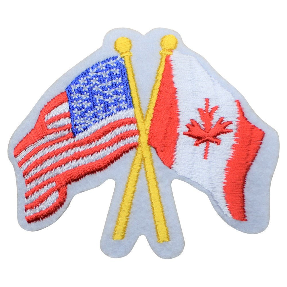 United States & Canada Embroidered Patch — Iron On 3-7/8"