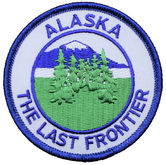 Alaska State Embroidered Patch — Last Frontier AK Badge 3" — Iron On