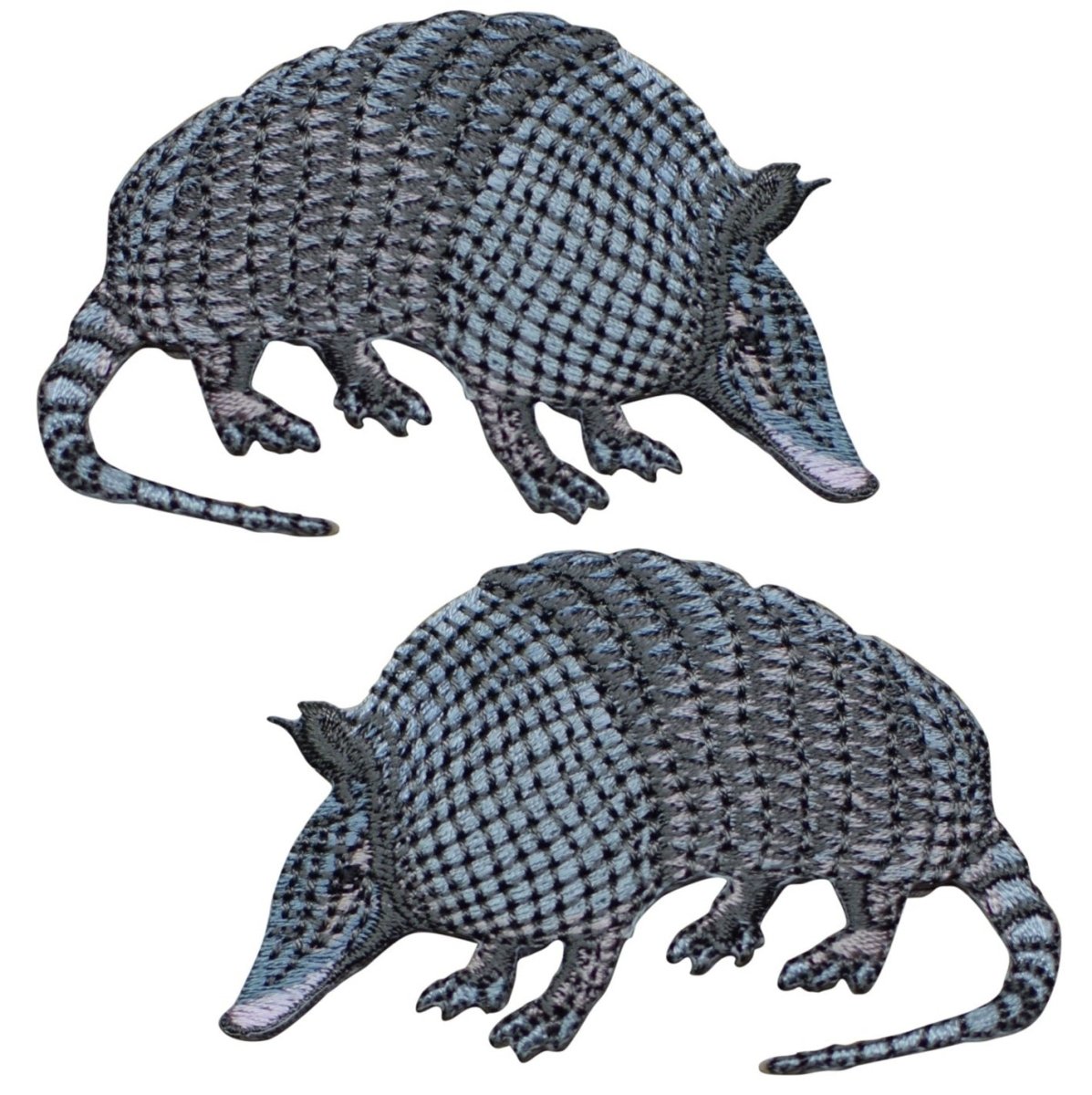 Armadillo Embroidered Patch — 2-Pack — Iron On 2.5"