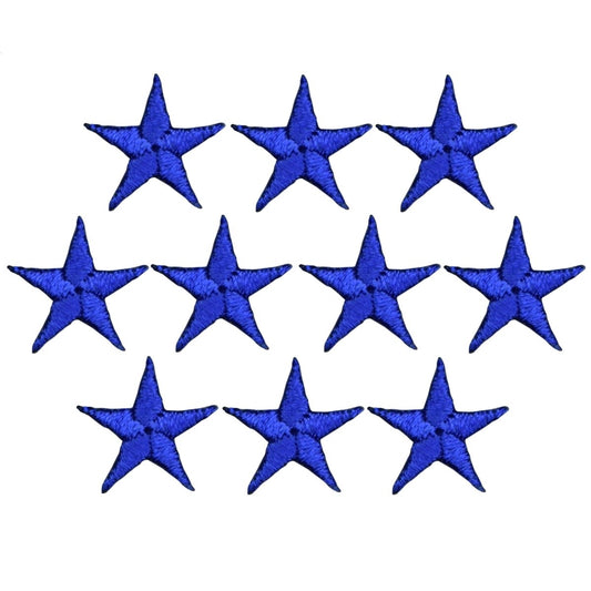 Royal Blue Star Embroidered Patch (10-Pack) Iron On 5/8"