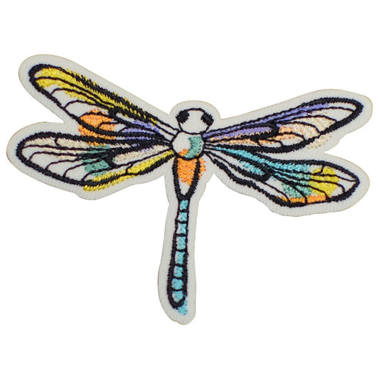 Dragonfly Embroidered Patch — Colorful Insect Bug Badge 2.5" — Iron On