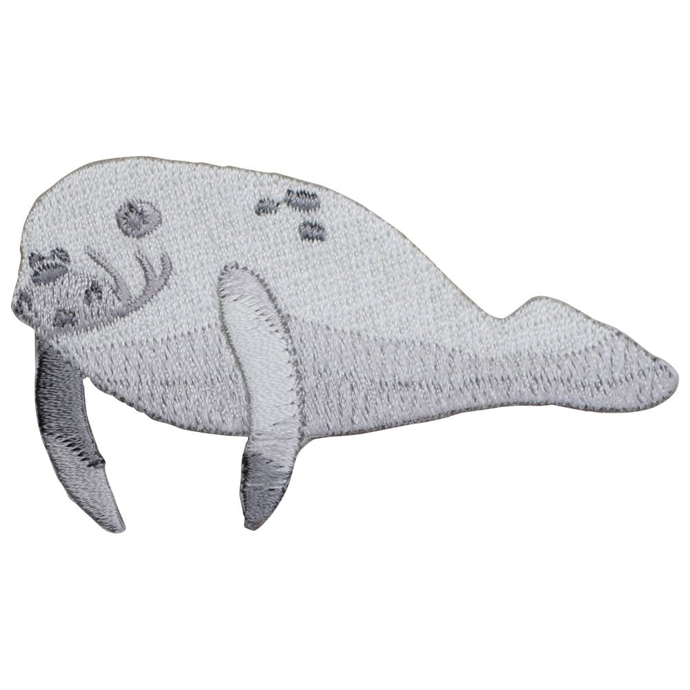 Manatee Embroidered Patch — Iron On 2.75"