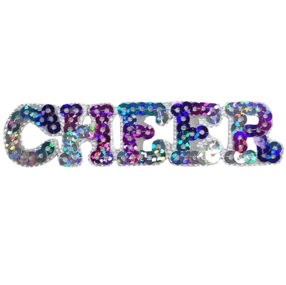 Sequin Cheerleading Embroidered Patch — Iron On 3.25"