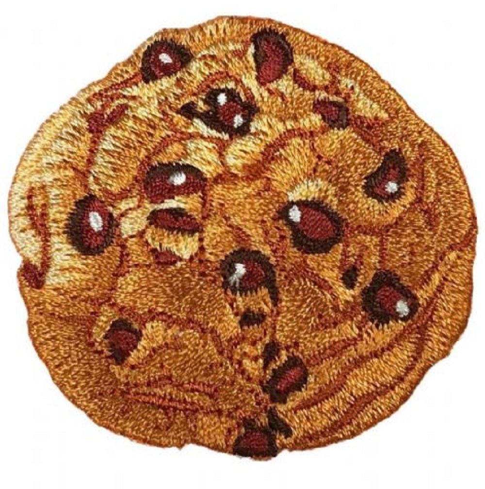 Chocolate Chip Cookie Embroidered Patch — Iron On 2"