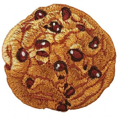 Chocolate Chip Cookie Embroidered Patch — Iron On 2"