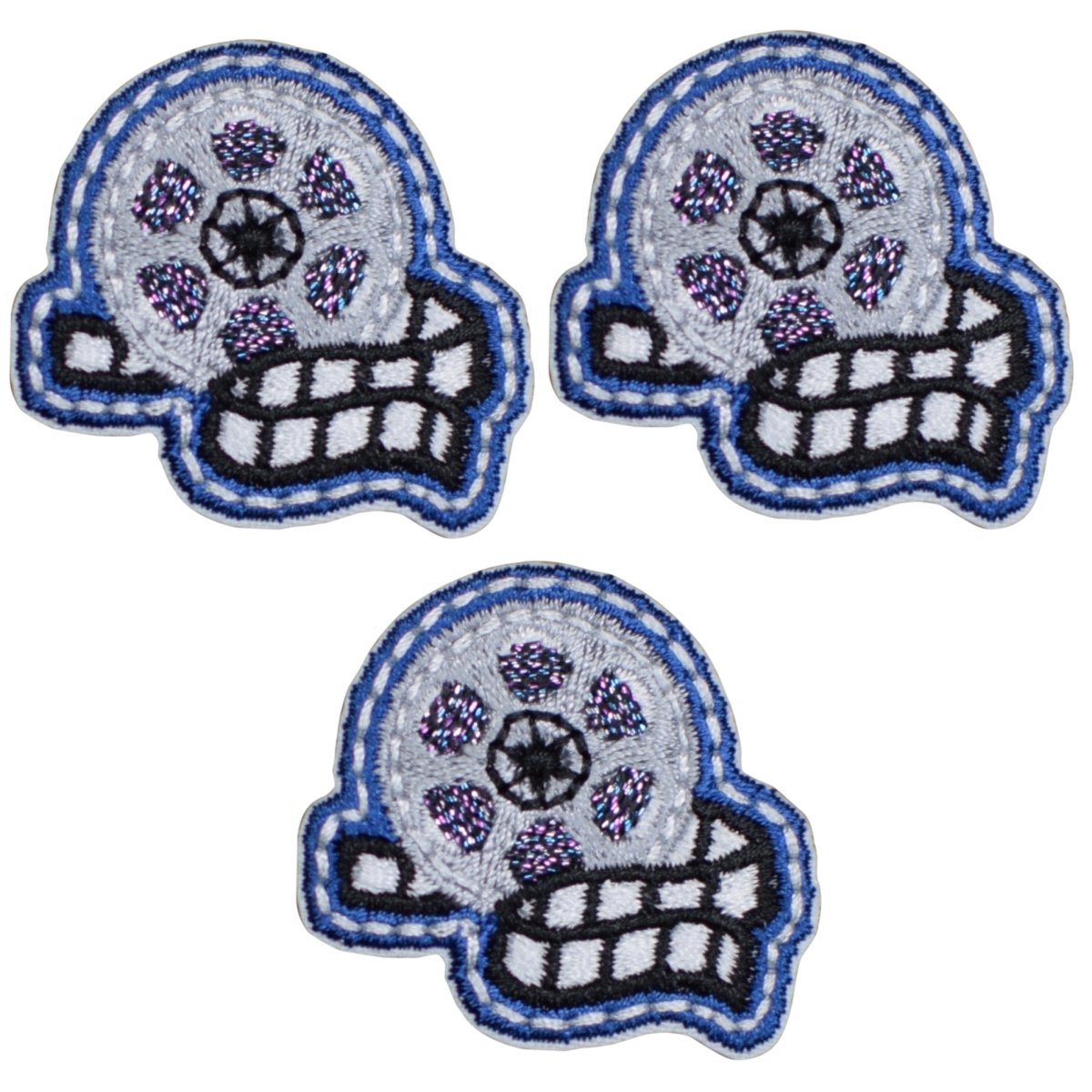 Mini Film Reel Embroidered Patch — 3-Pack — Iron On 1.25"