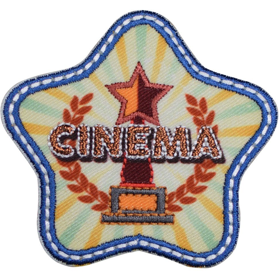 Cinema Embroidered Patch — Iron On 2.25"