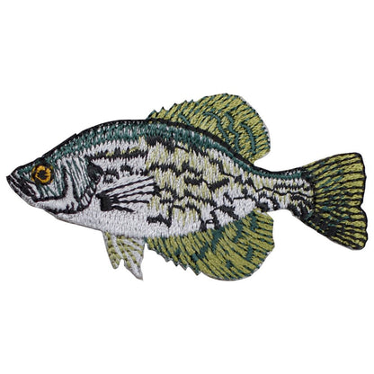 Crappie Fish Embroidered Patch — Iron On 2-3/4"