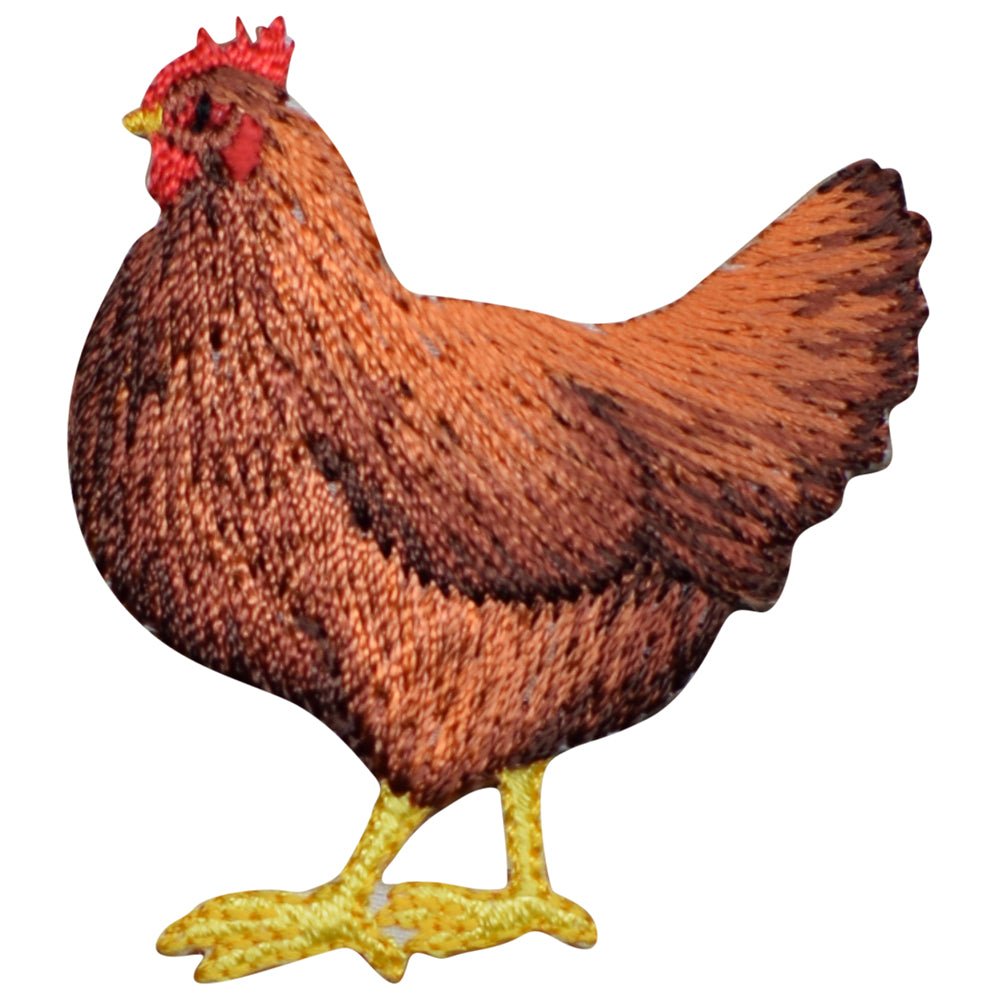 Chicken Embroidered Patch — Hen 1-7/8" — Iron On